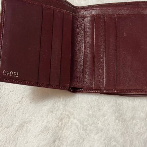 Gucci Burgundy Leather Wallet with Silver horse bit hardware - Picture 10 of 14